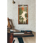 Epic Art 'White Chihuahua on Green' by Ryan Fowler, Acrylic Glass Wall Art,12x24