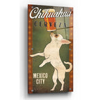 Epic Art 'White Chihuahua on Green' by Ryan Fowler, Acrylic Glass Wall Art
