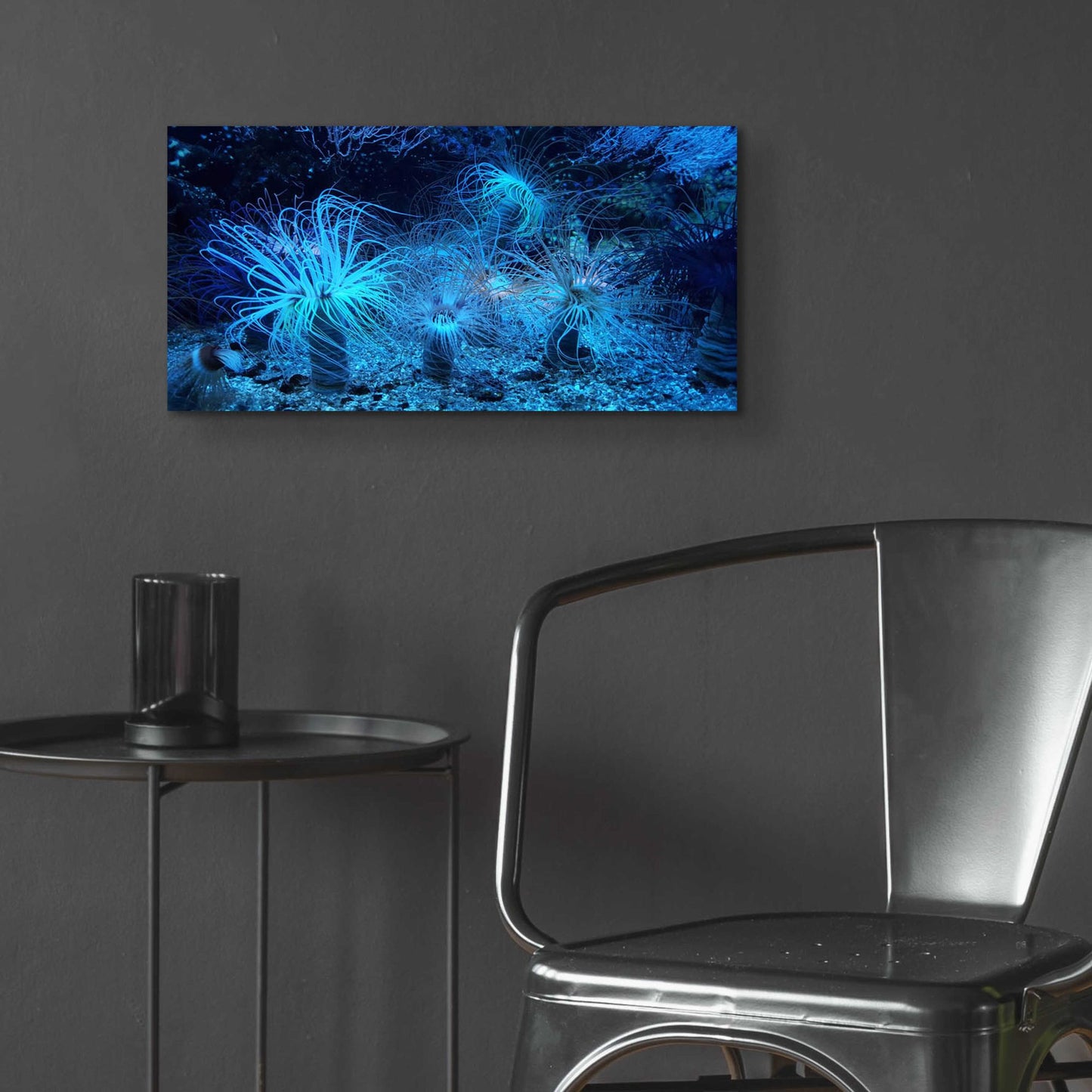 Epic Art 'Anemone Jungle' by Epic Portfolio, Acrylic Glass Wall Art,24x12