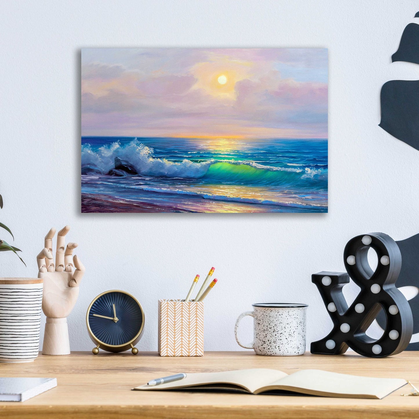 Epic Art 'Bali Sunset' by Epic Portfolio, Acrylic Glass Wall Art,16x12