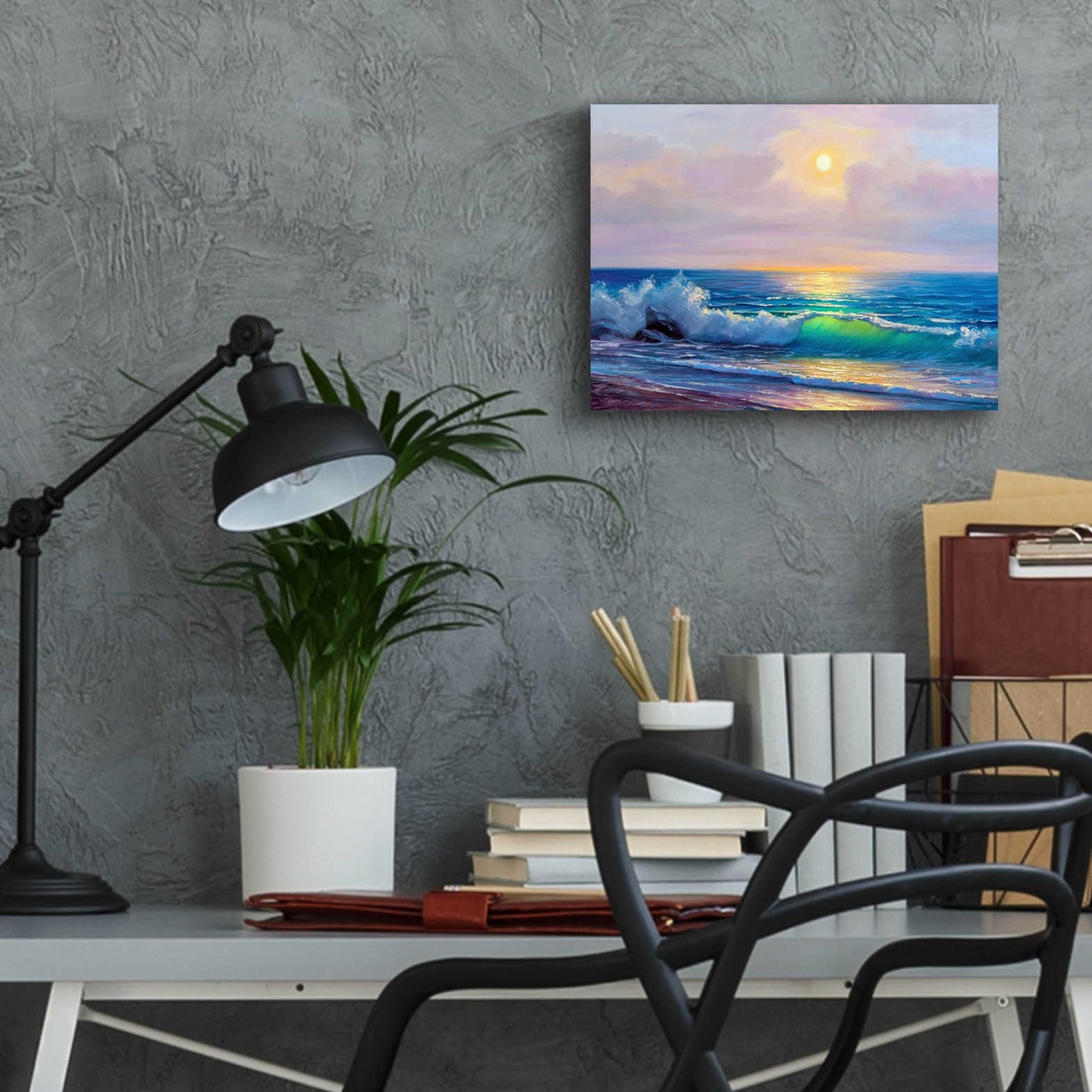 Epic Art 'Bali Sunset' by Epic Portfolio, Acrylic Glass Wall Art,16x12