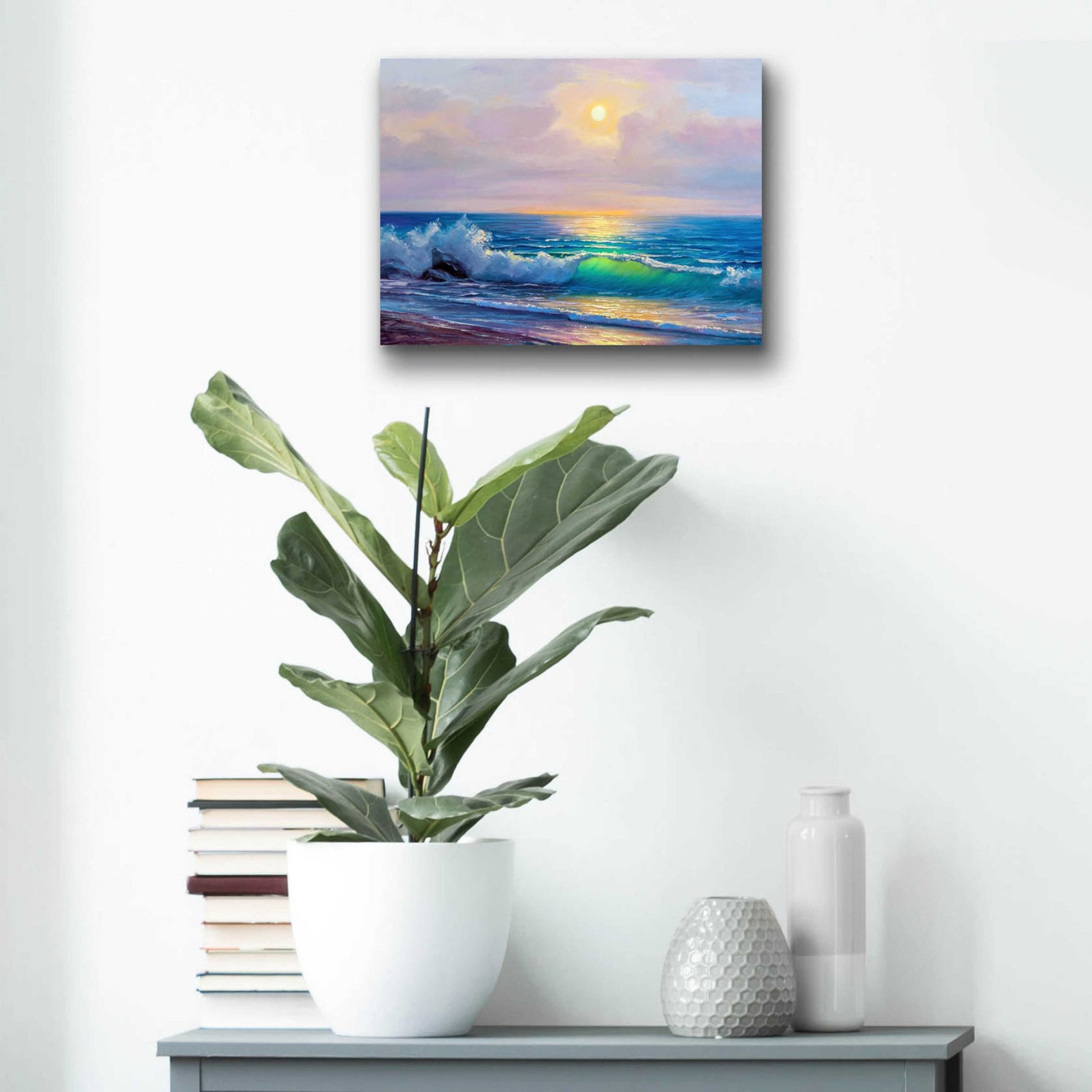 Epic Art 'Bali Sunset' by Epic Portfolio, Acrylic Glass Wall Art,16x12