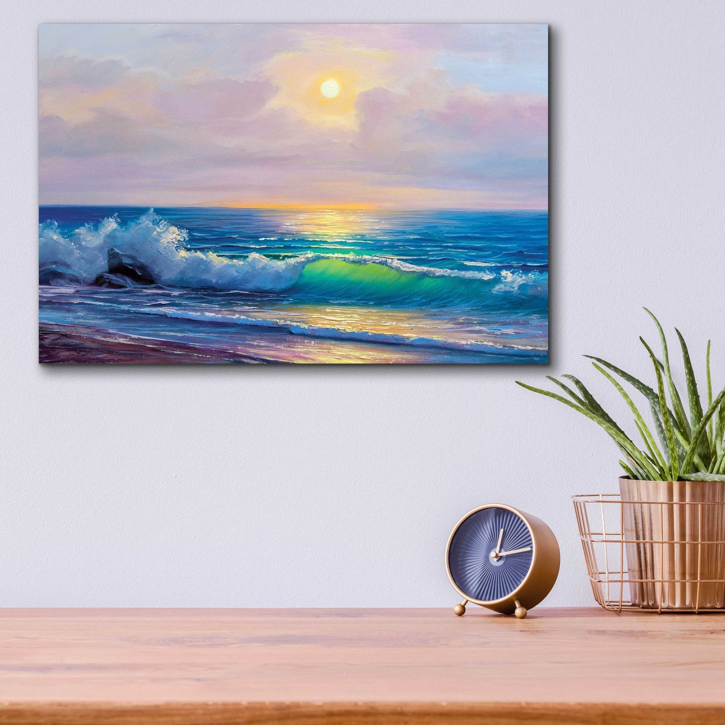 Epic Art 'Bali Sunset' by Epic Portfolio, Acrylic Glass Wall Art,16x12