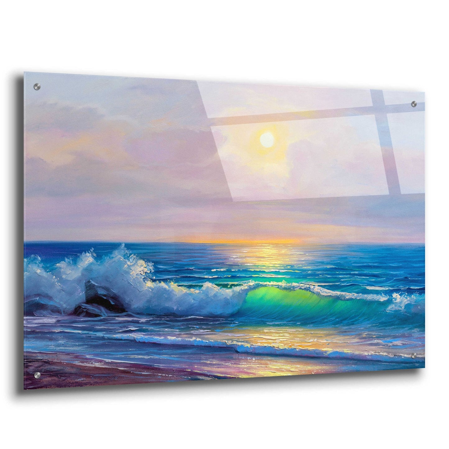 Epic Art 'Bali Sunset' by Epic Portfolio, Acrylic Glass Wall Art,36x24