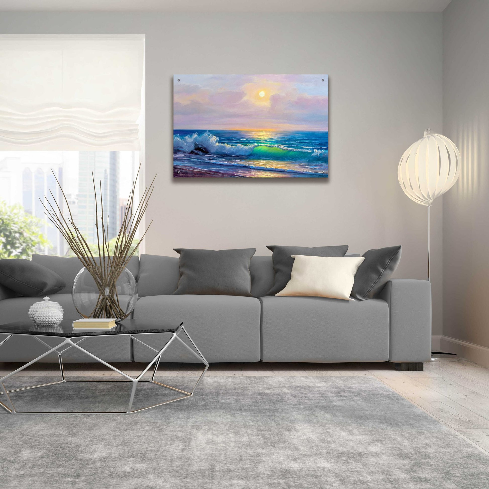 Epic Art 'Bali Sunset' by Epic Portfolio, Acrylic Glass Wall Art,36x24