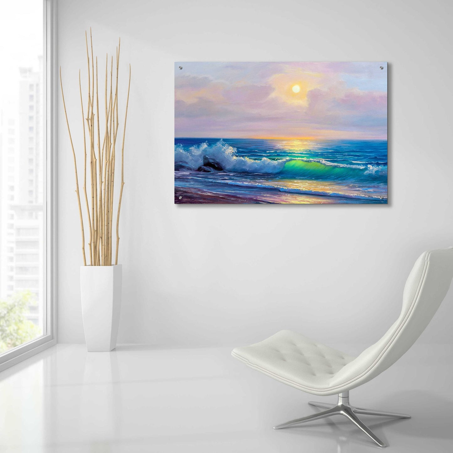 Epic Art 'Bali Sunset' by Epic Portfolio, Acrylic Glass Wall Art,36x24