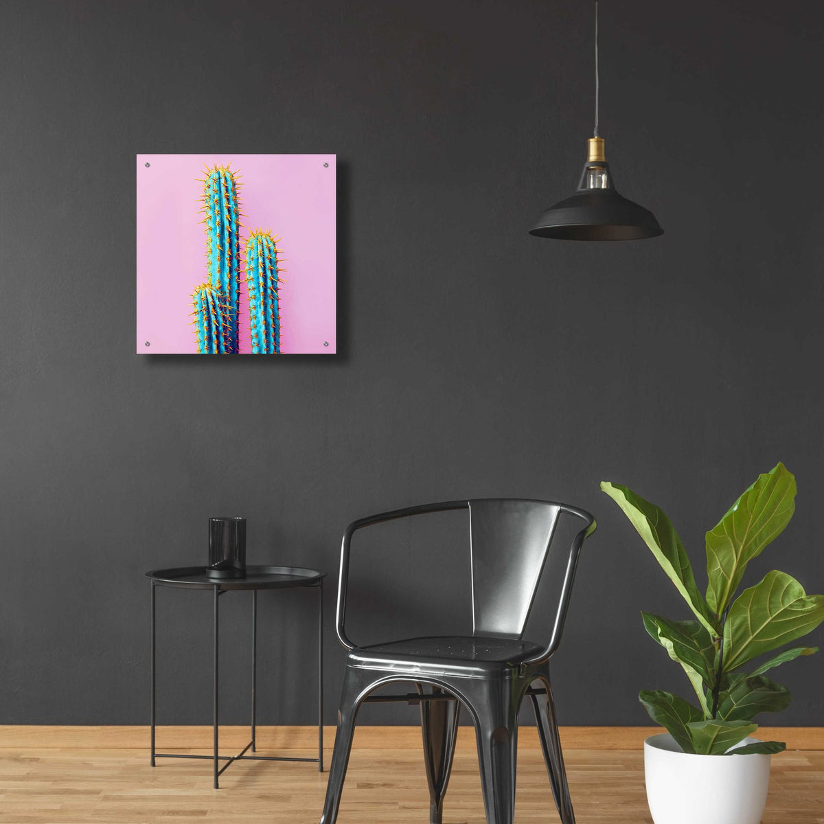 Epic Art 'Bubble Gum Cactus' by Epic Portfolio, Acrylic Glass Wall Art,24x24