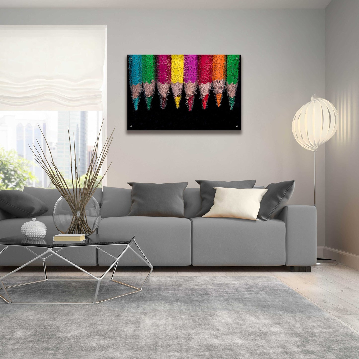 Epic Art 'Bubbly' by Epic Portfolio, Acrylic Glass Wall Art,36x24