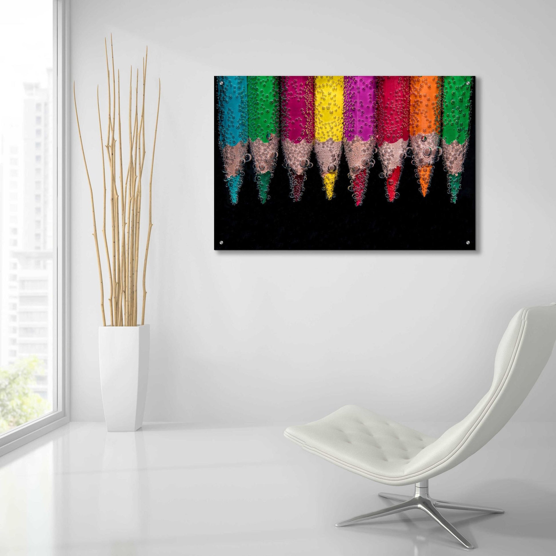 Epic Art 'Bubbly' by Epic Portfolio, Acrylic Glass Wall Art,36x24