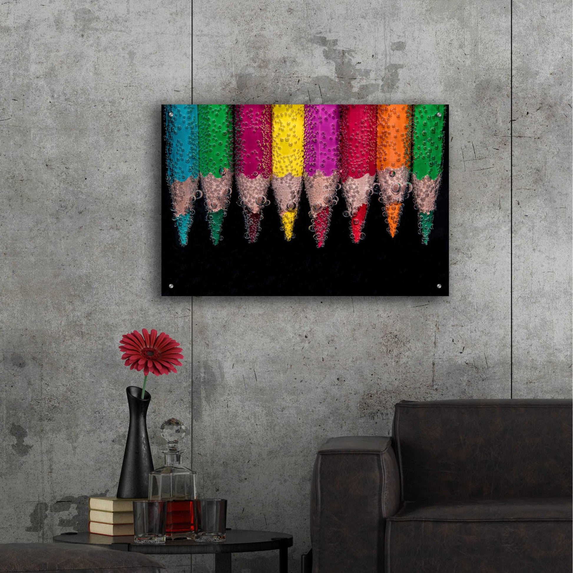 Epic Art 'Bubbly' by Epic Portfolio, Acrylic Glass Wall Art,36x24