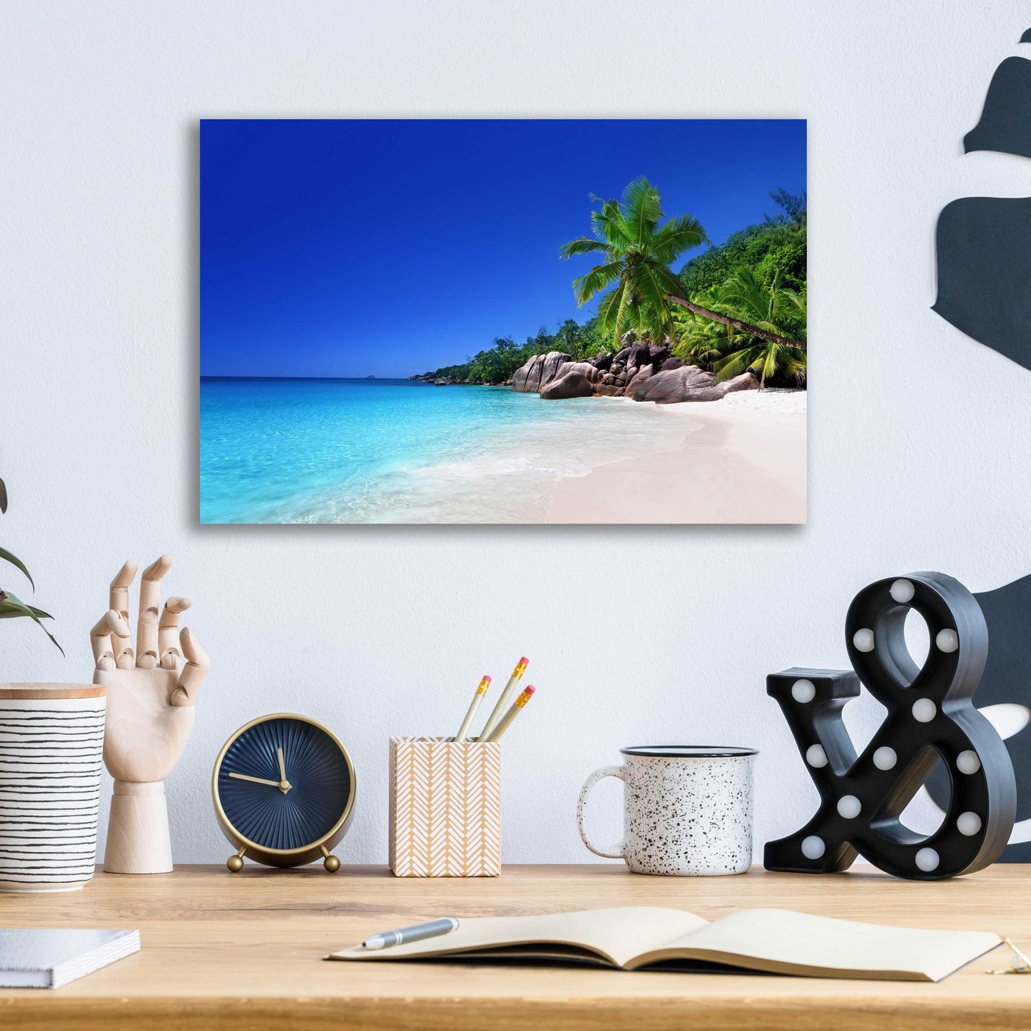 Epic Art 'Caribbean Paradise ' by Epic Portfolio, Acrylic Glass Wall Art,16x12