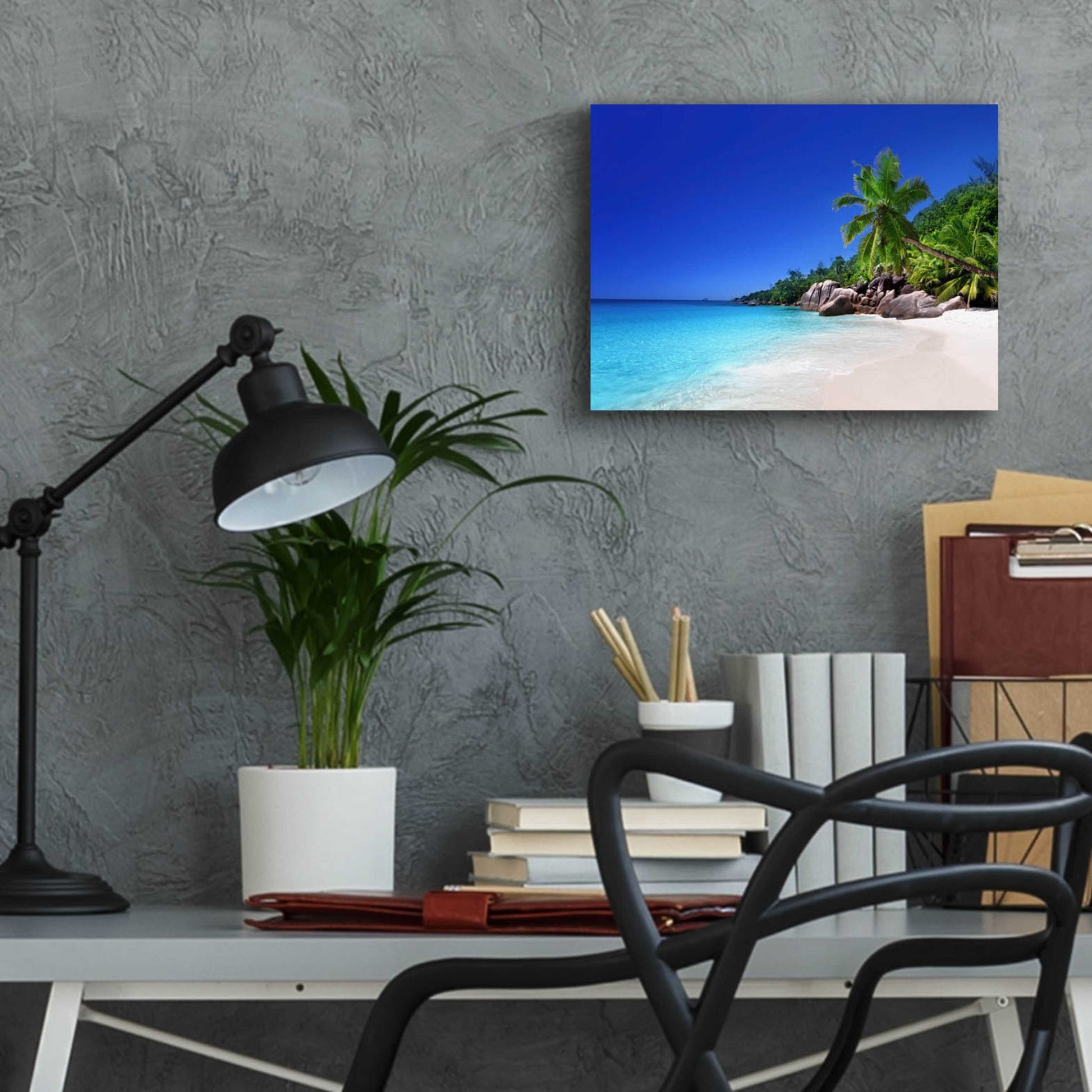 Epic Art 'Caribbean Paradise ' by Epic Portfolio, Acrylic Glass Wall Art,16x12