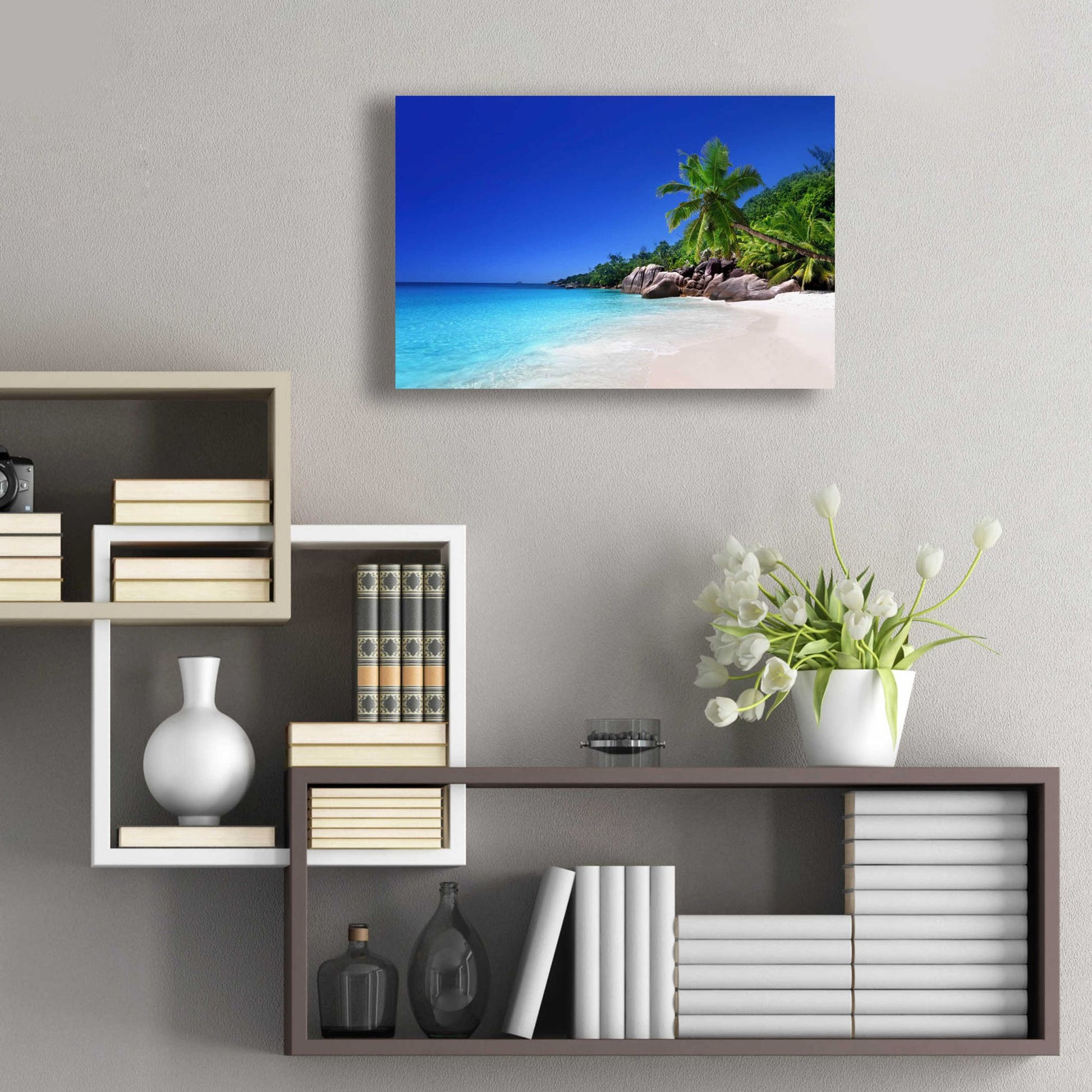 Epic Art 'Caribbean Paradise ' by Epic Portfolio, Acrylic Glass Wall Art,24x16