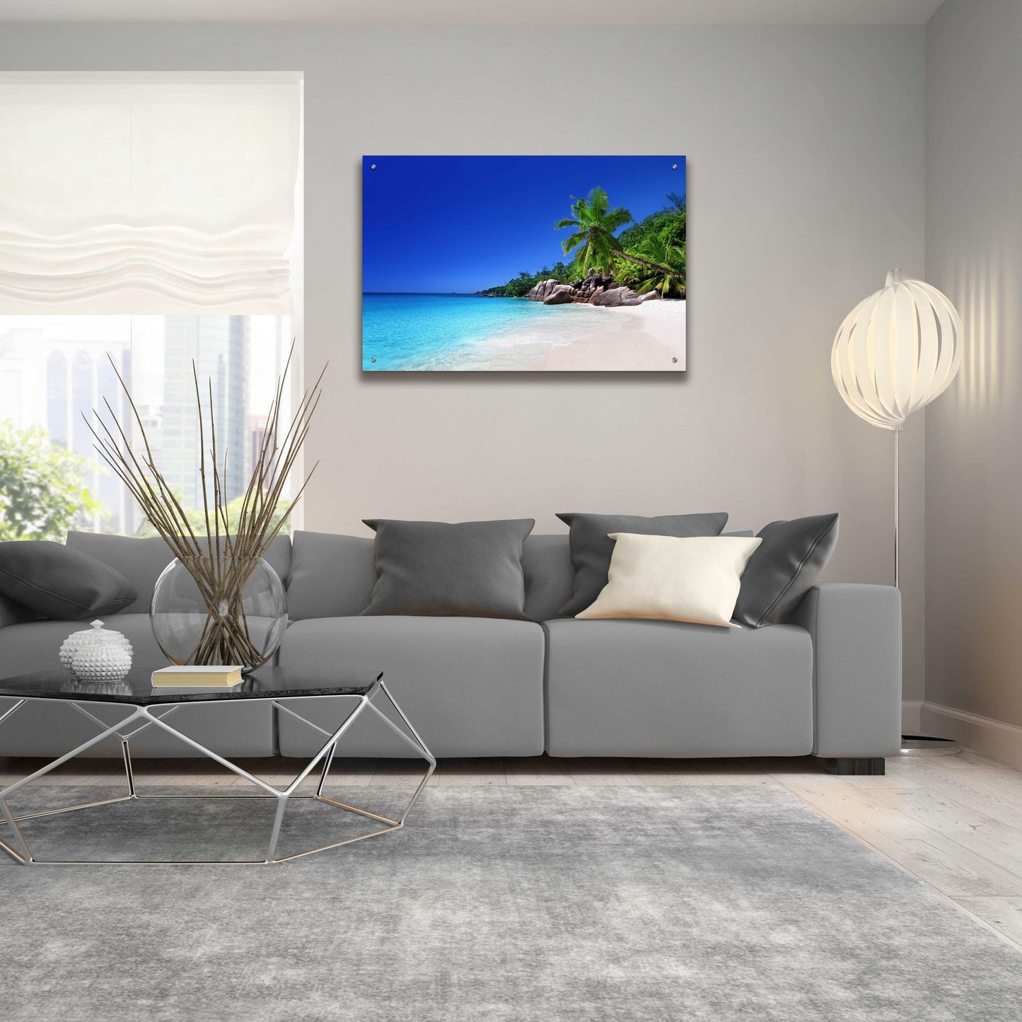 Epic Art 'Caribbean Paradise ' by Epic Portfolio, Acrylic Glass Wall Art,36x24