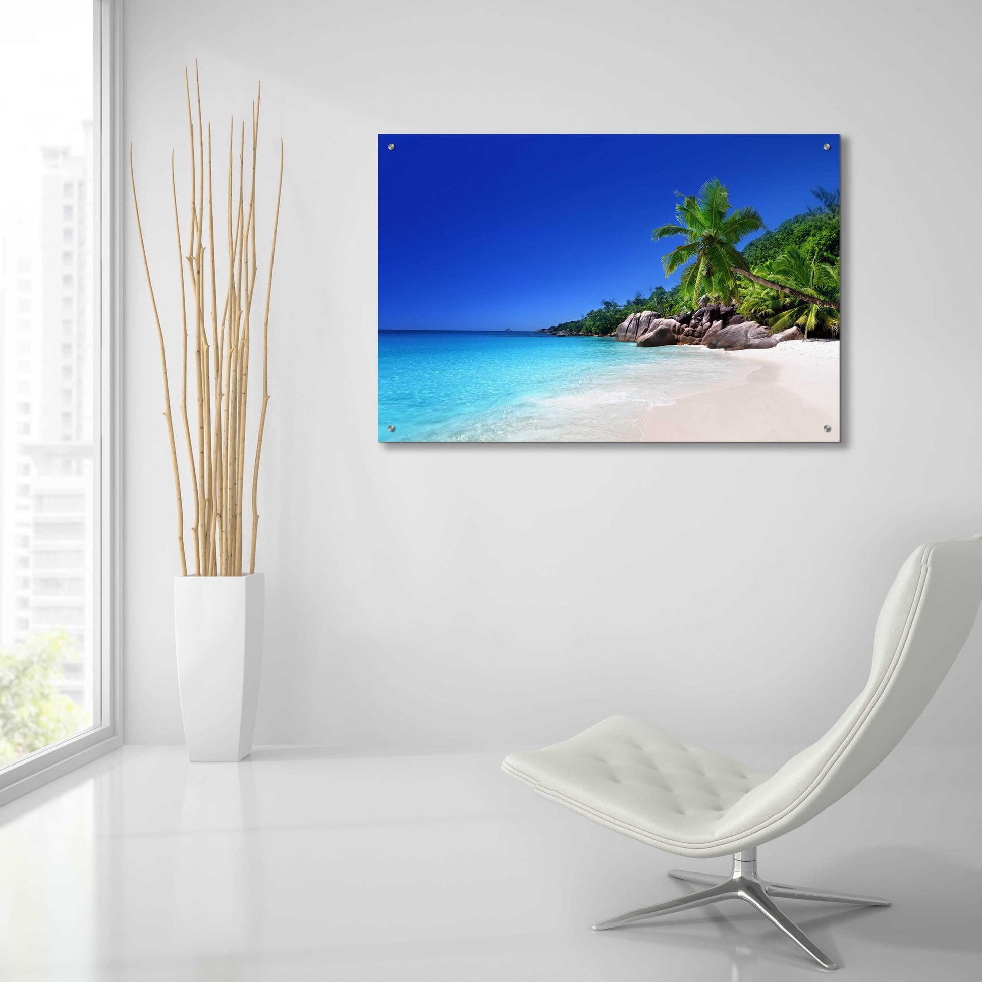 Epic Art 'Caribbean Paradise ' by Epic Portfolio, Acrylic Glass Wall Art,36x24