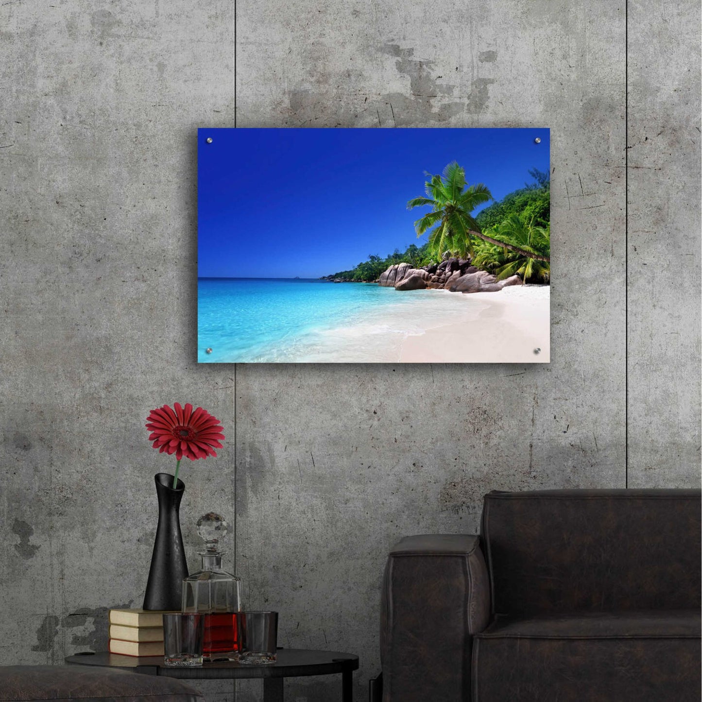 Epic Art 'Caribbean Paradise ' by Epic Portfolio, Acrylic Glass Wall Art,36x24