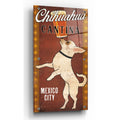 Epic Art 'White Chihuahua on Red' by Ryan Fowler, Acrylic Glass Wall Art