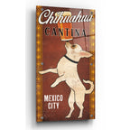 Epic Art 'White Chihuahua on Red' by Ryan Fowler, Acrylic Glass Wall Art