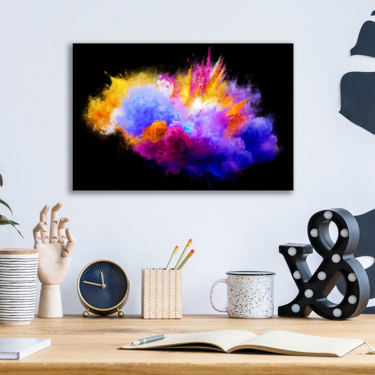 Epic Art 'Colorful Eruption ' by Epic Portfolio, Acrylic Glass Wall Art,16x12