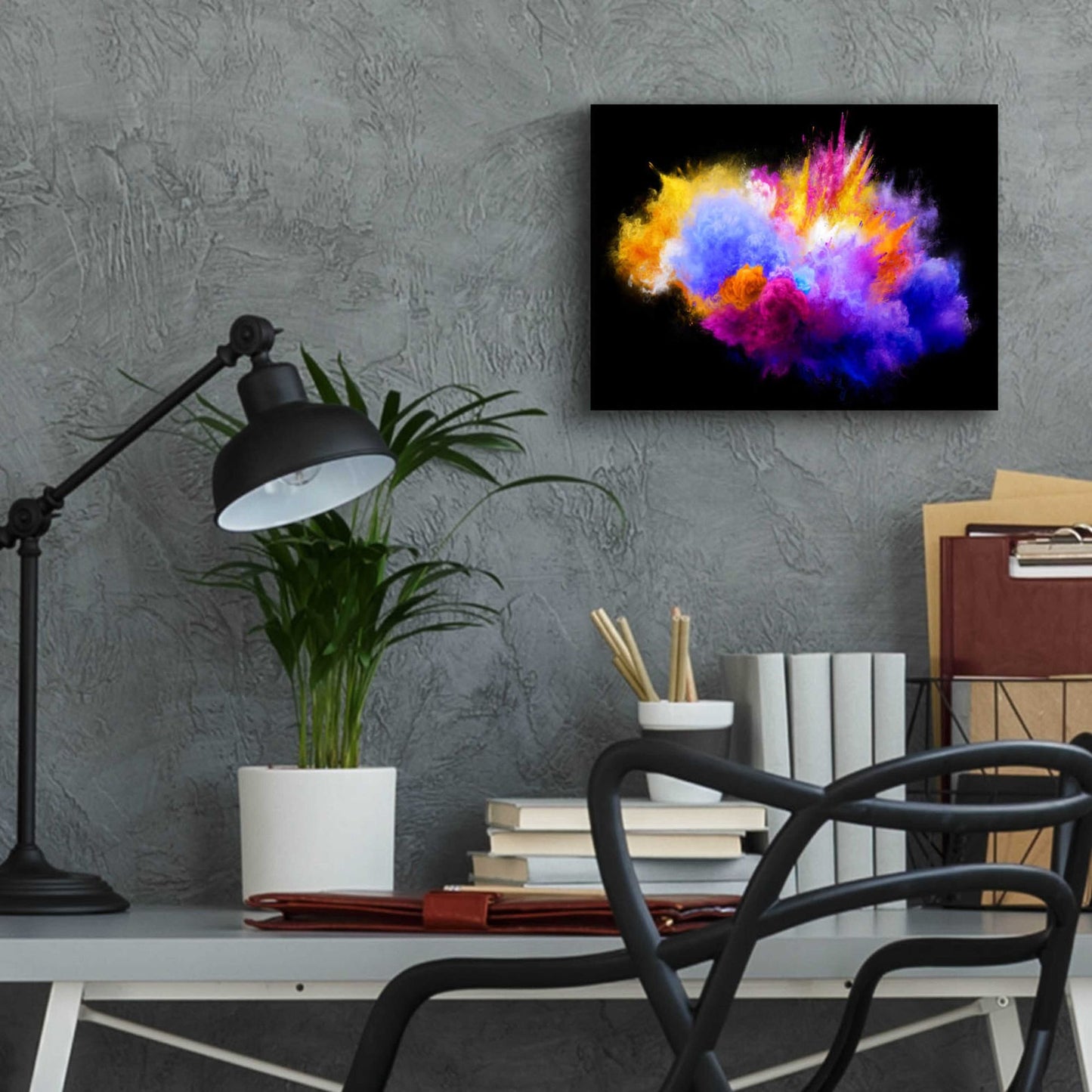 Epic Art 'Colorful Eruption ' by Epic Portfolio, Acrylic Glass Wall Art,16x12