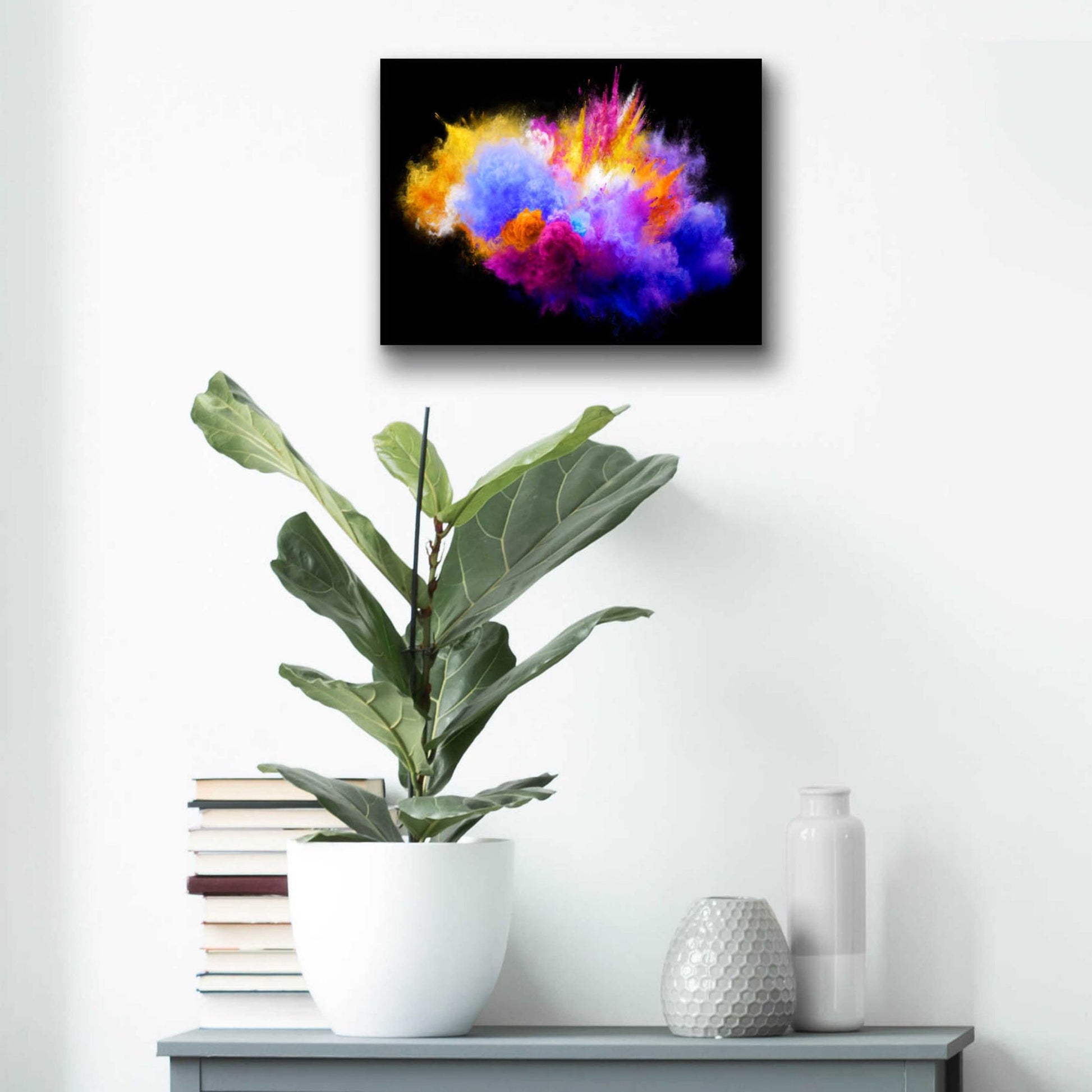 Epic Art 'Colorful Eruption ' by Epic Portfolio, Acrylic Glass Wall Art,16x12