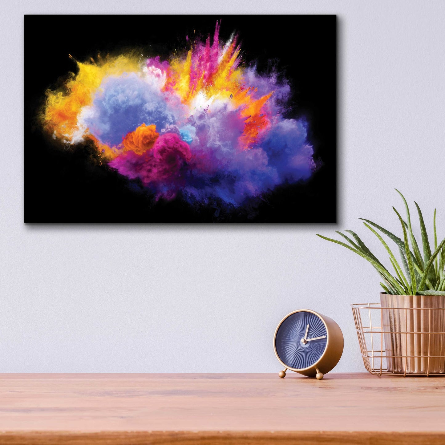 Epic Art 'Colorful Eruption ' by Epic Portfolio, Acrylic Glass Wall Art,16x12