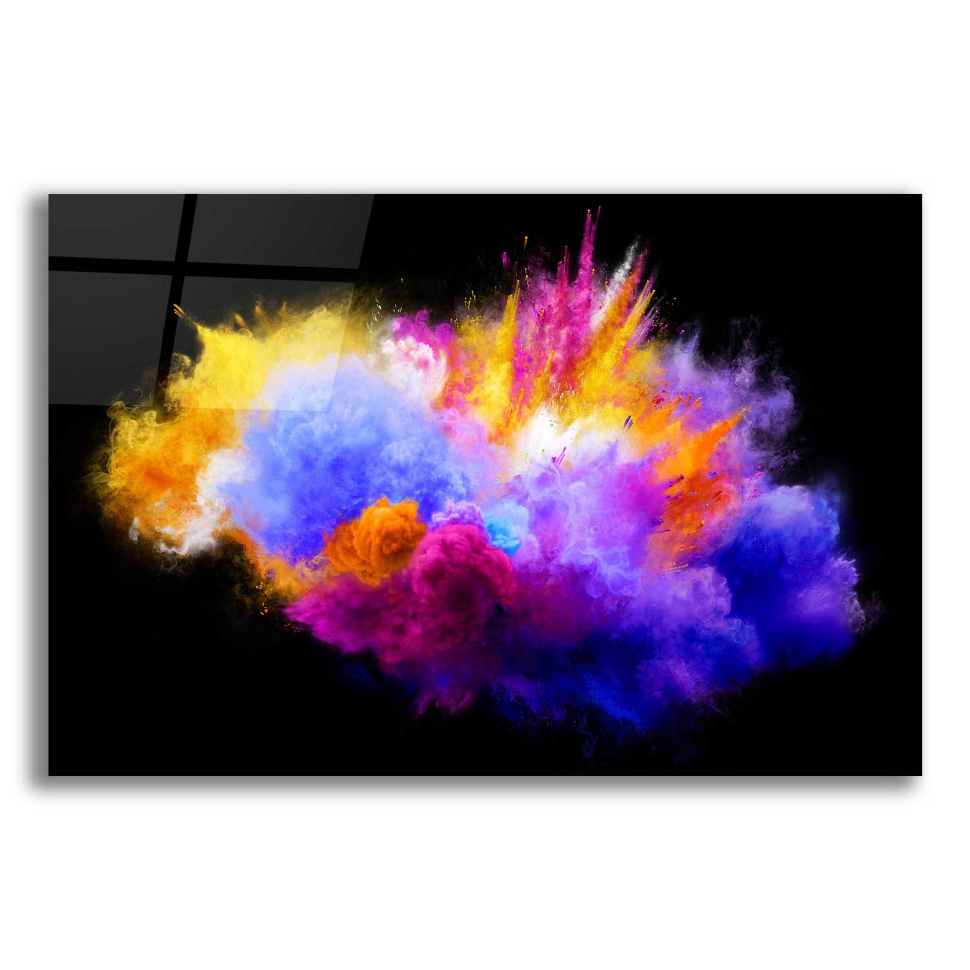 Epic Art 'Colorful Eruption ' by Epic Portfolio, Acrylic Glass Wall Art,16x12