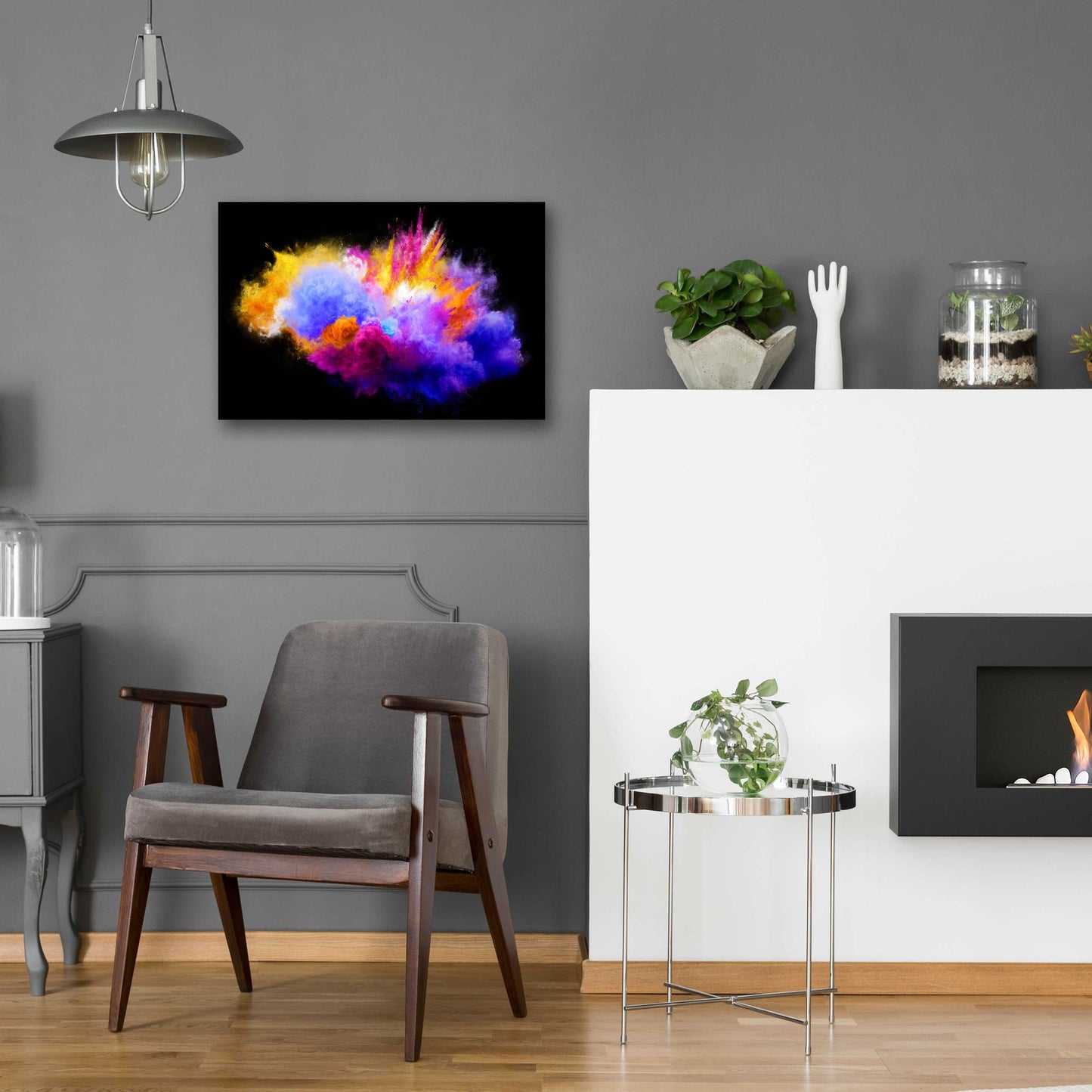 Epic Art 'Colorful Eruption ' by Epic Portfolio, Acrylic Glass Wall Art,24x16