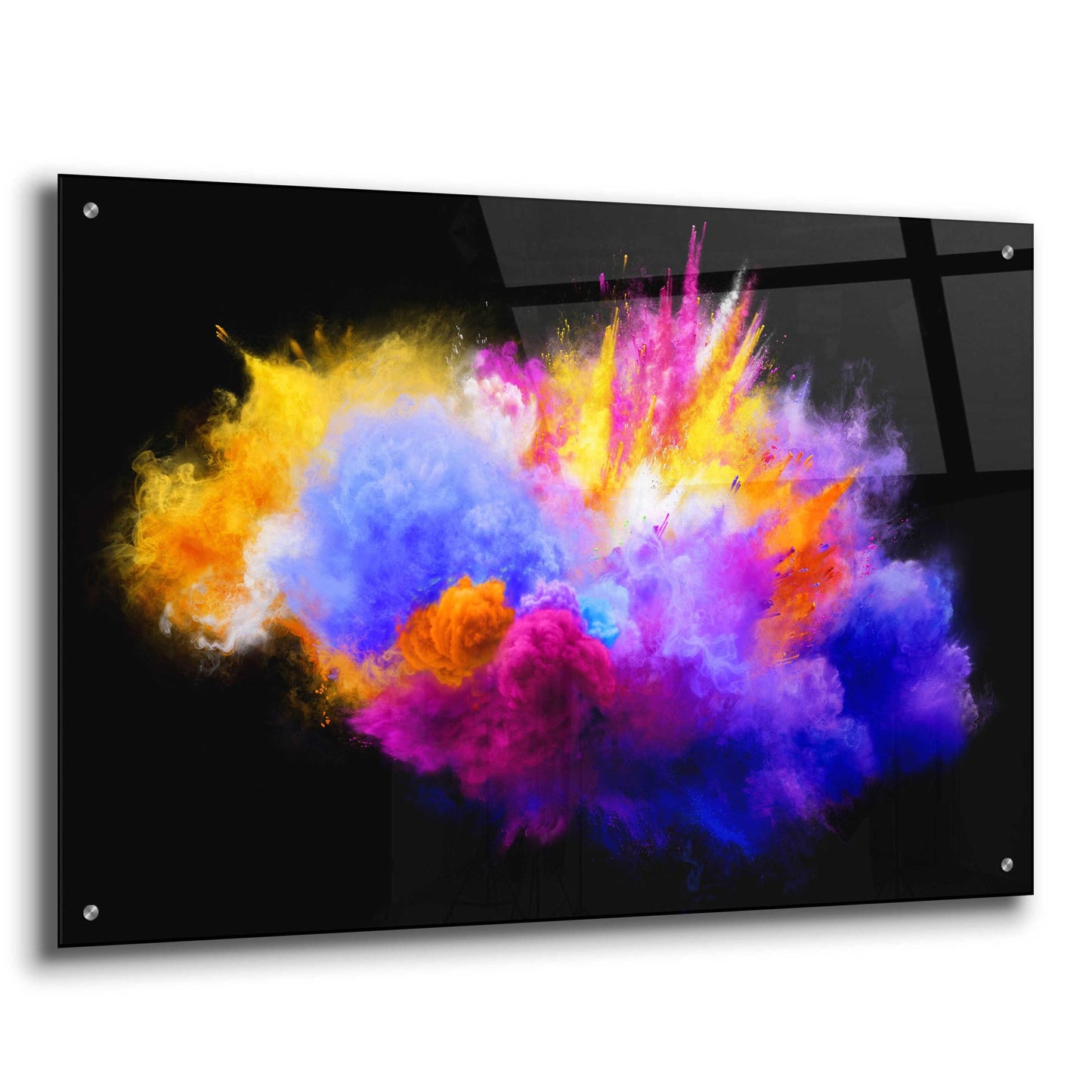 Epic Art 'Colorful Eruption ' by Epic Portfolio, Acrylic Glass Wall Art,36x24