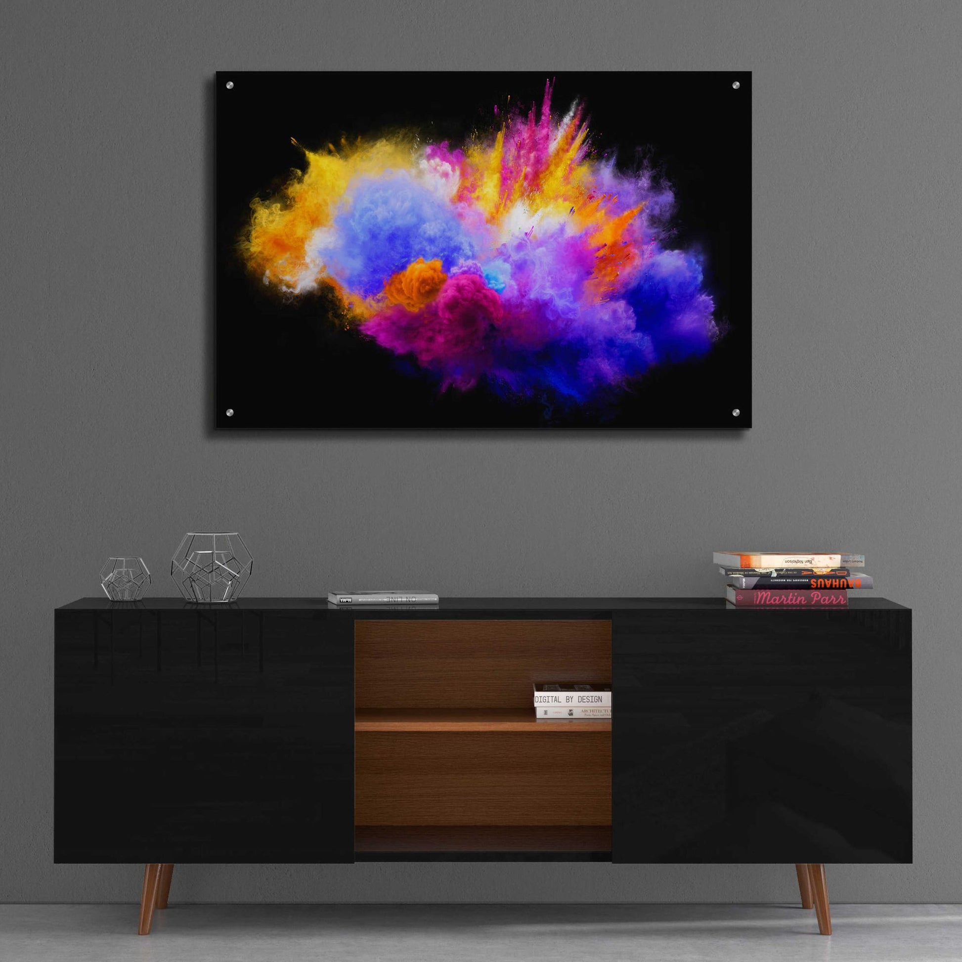 Epic Art 'Colorful Eruption ' by Epic Portfolio, Acrylic Glass Wall Art,36x24