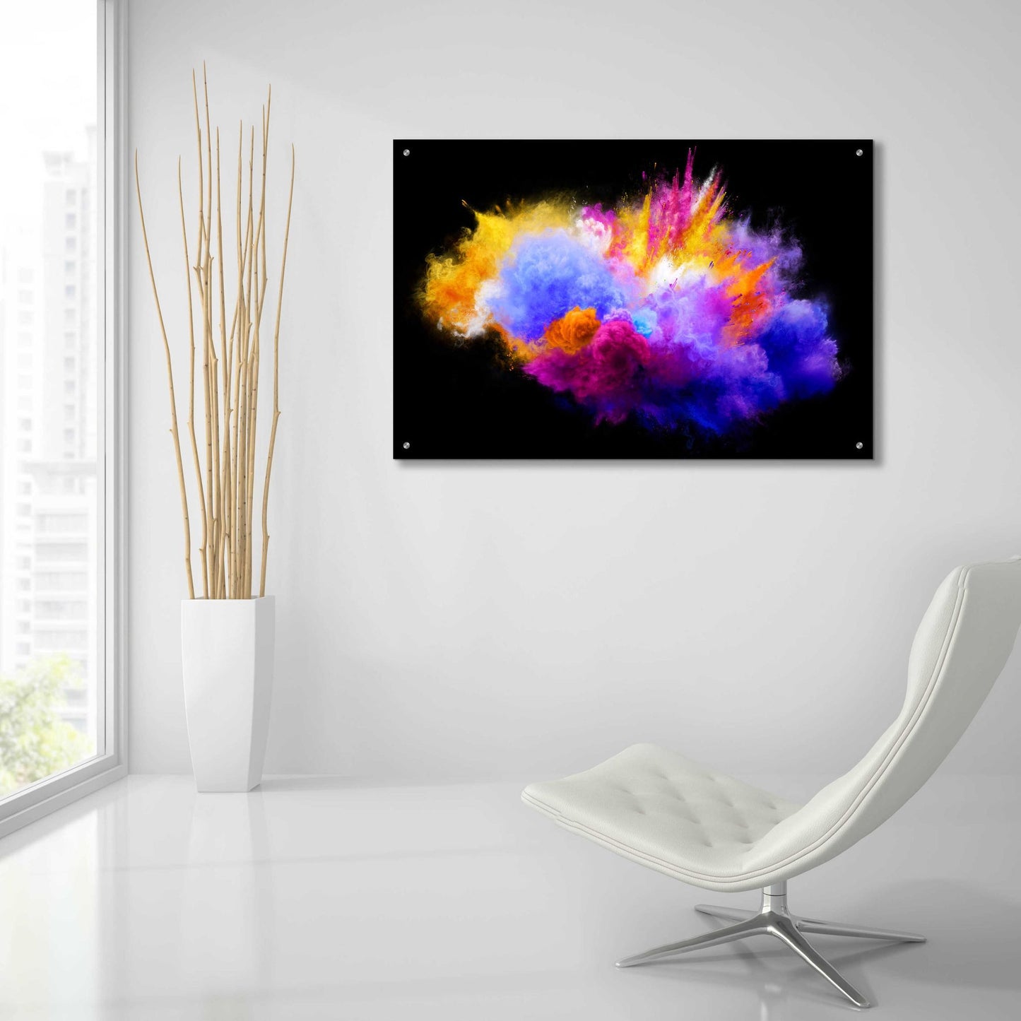 Epic Art 'Colorful Eruption ' by Epic Portfolio, Acrylic Glass Wall Art,36x24