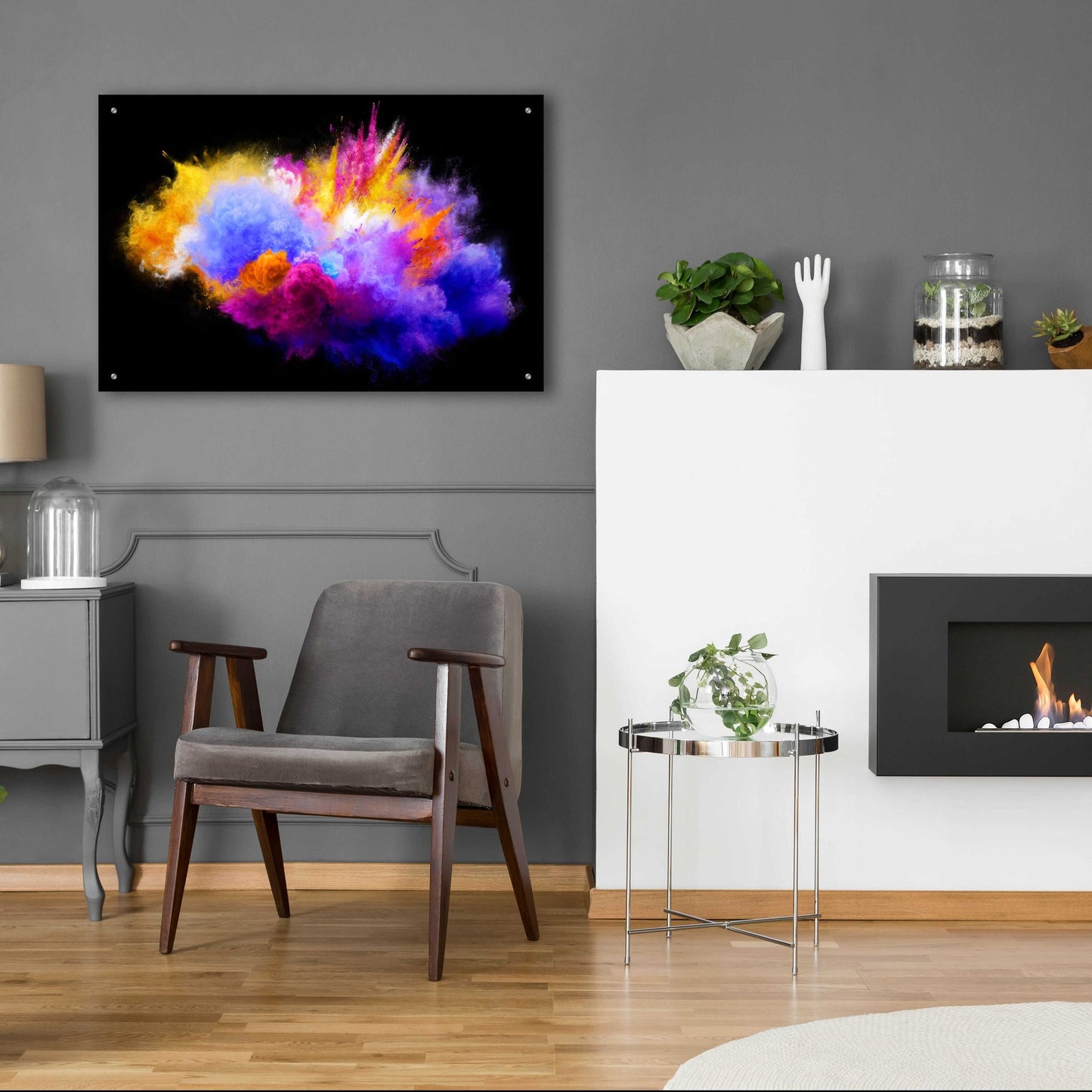 Epic Art 'Colorful Eruption ' by Epic Portfolio, Acrylic Glass Wall Art,36x24