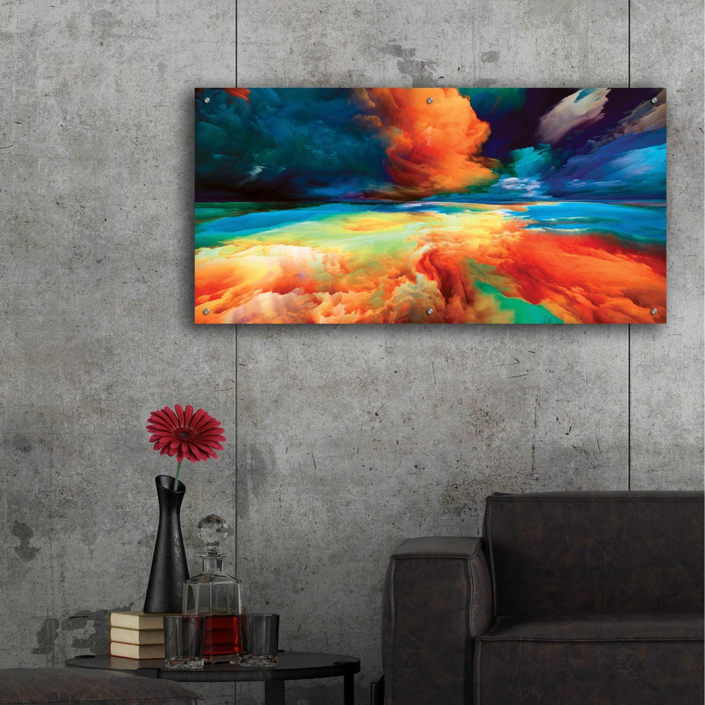 Epic Art 'Emotional Anger' by Epic Portfolio, Acrylic Glass Wall Art,48x24