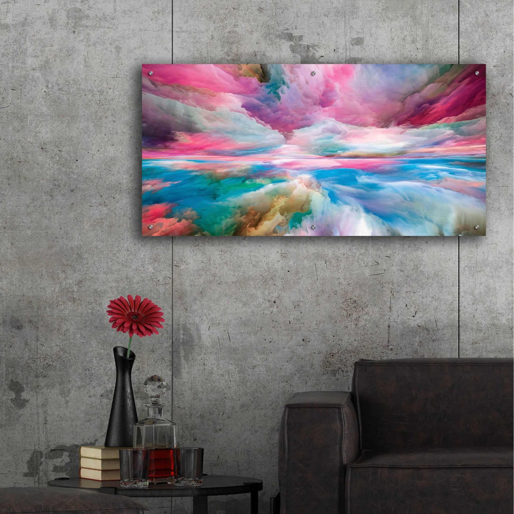 Epic Art 'Emotional Madness' by Epic Portfolio, Acrylic Glass Wall Art,48x24