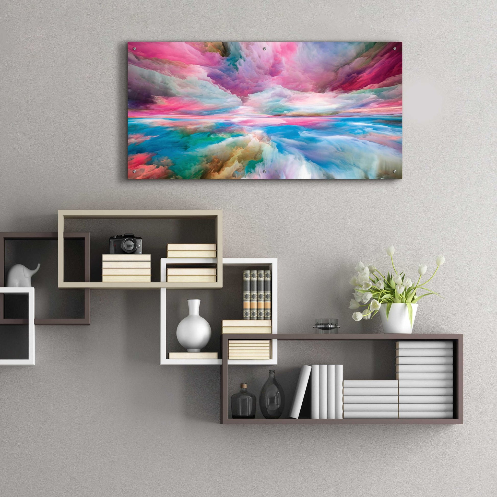 Epic Art 'Emotional Madness' by Epic Portfolio, Acrylic Glass Wall Art,48x24