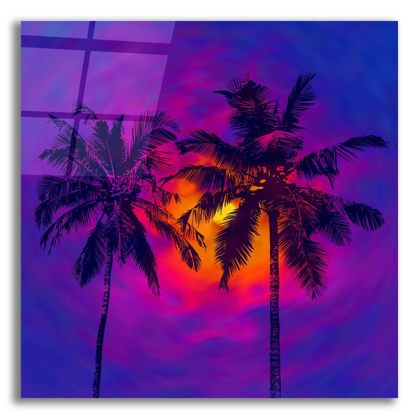 Epic Art 'Good Night Florida' by Epic Portfolio, Acrylic Glass Wall Art,12x12