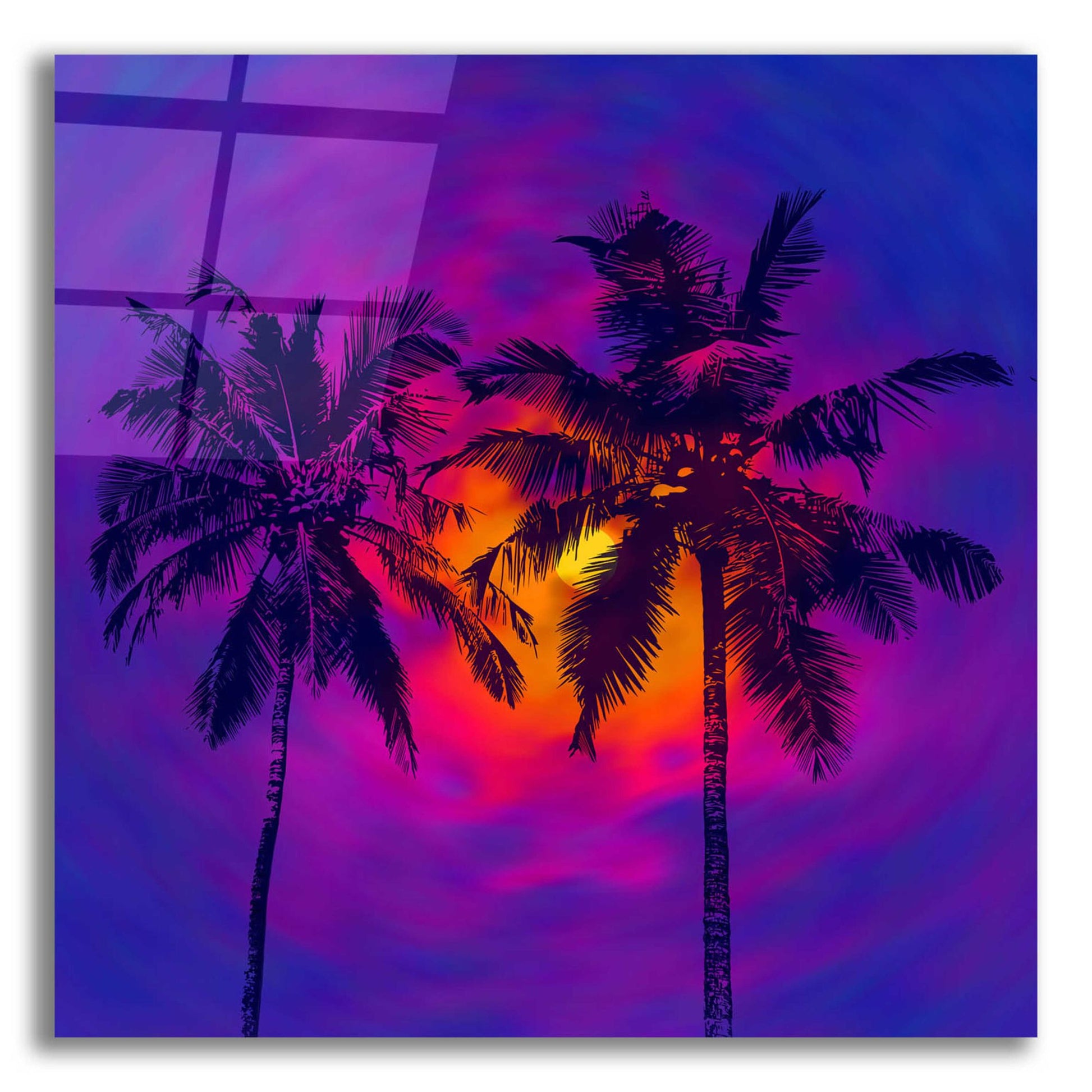 Epic Art 'Good Night Florida' by Epic Portfolio, Acrylic Glass Wall Art,12x12