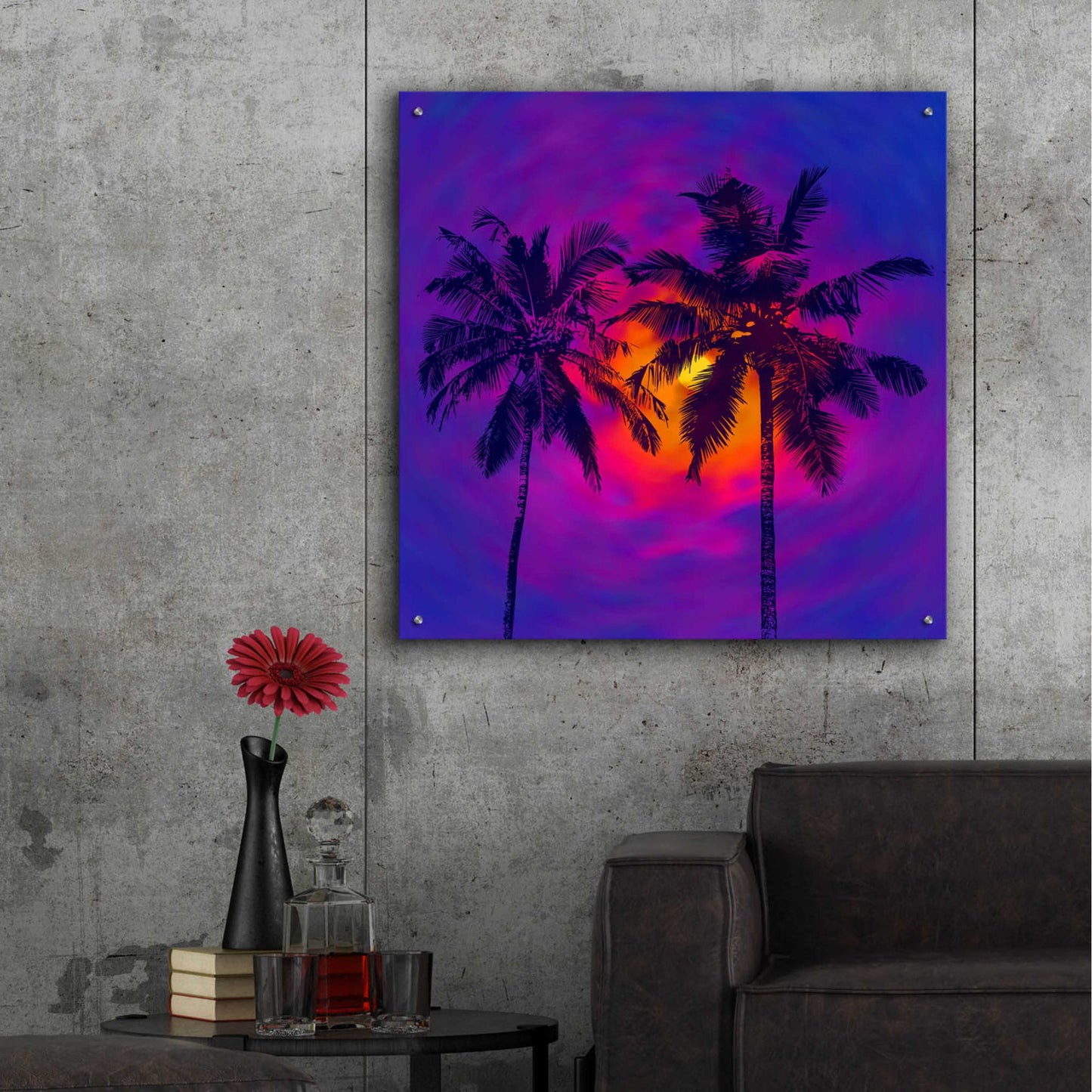 Epic Art 'Good Night Florida' by Epic Portfolio, Acrylic Glass Wall Art,36x36