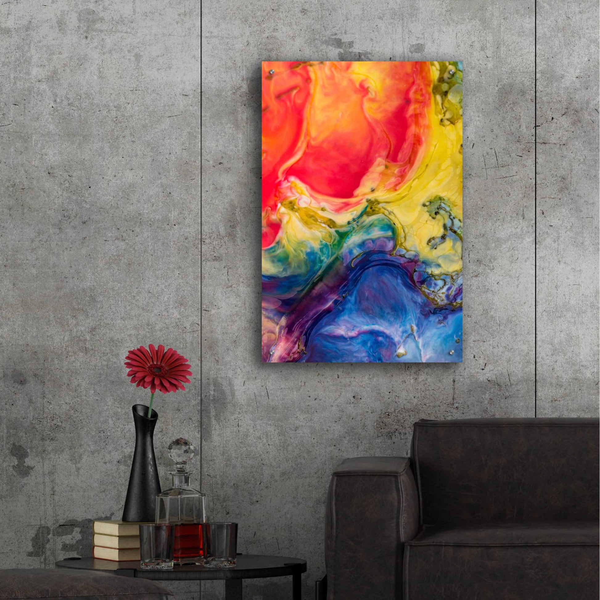 Epic Art 'Ice Cream Flow' by Epic Portfolio, Acrylic Glass Wall Art,24x36