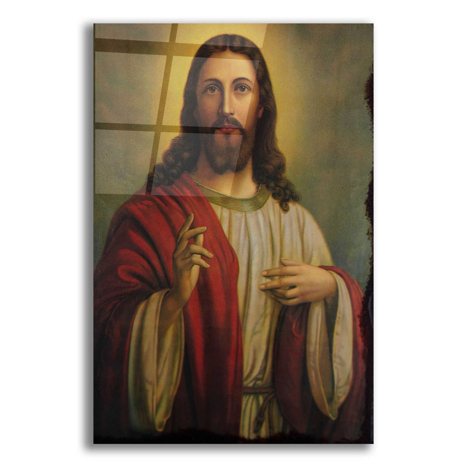 Epic Art 'Jesus' by Epic Portfolio, Acrylic Glass Wall Art,16x24