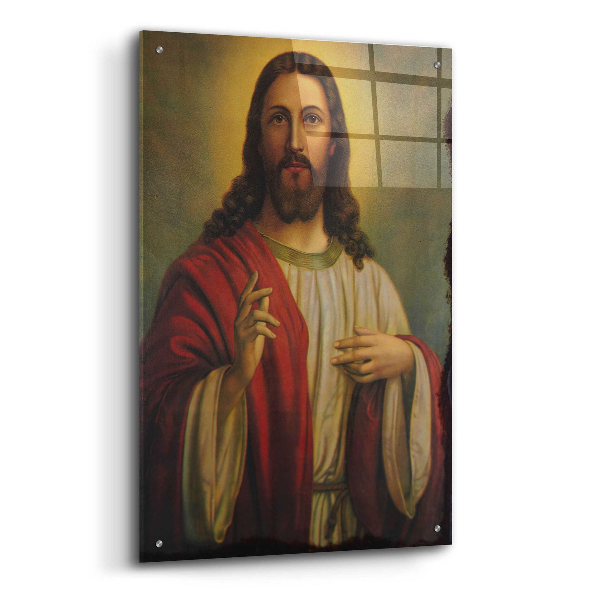 Epic Art 'Jesus' by Epic Portfolio, Acrylic Glass Wall Art,24x36