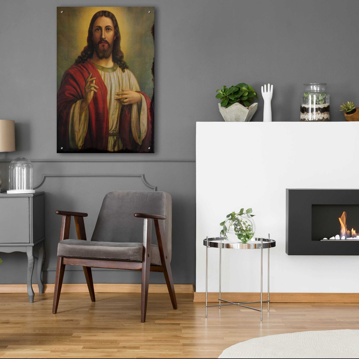 Epic Art 'Jesus' by Epic Portfolio, Acrylic Glass Wall Art,24x36