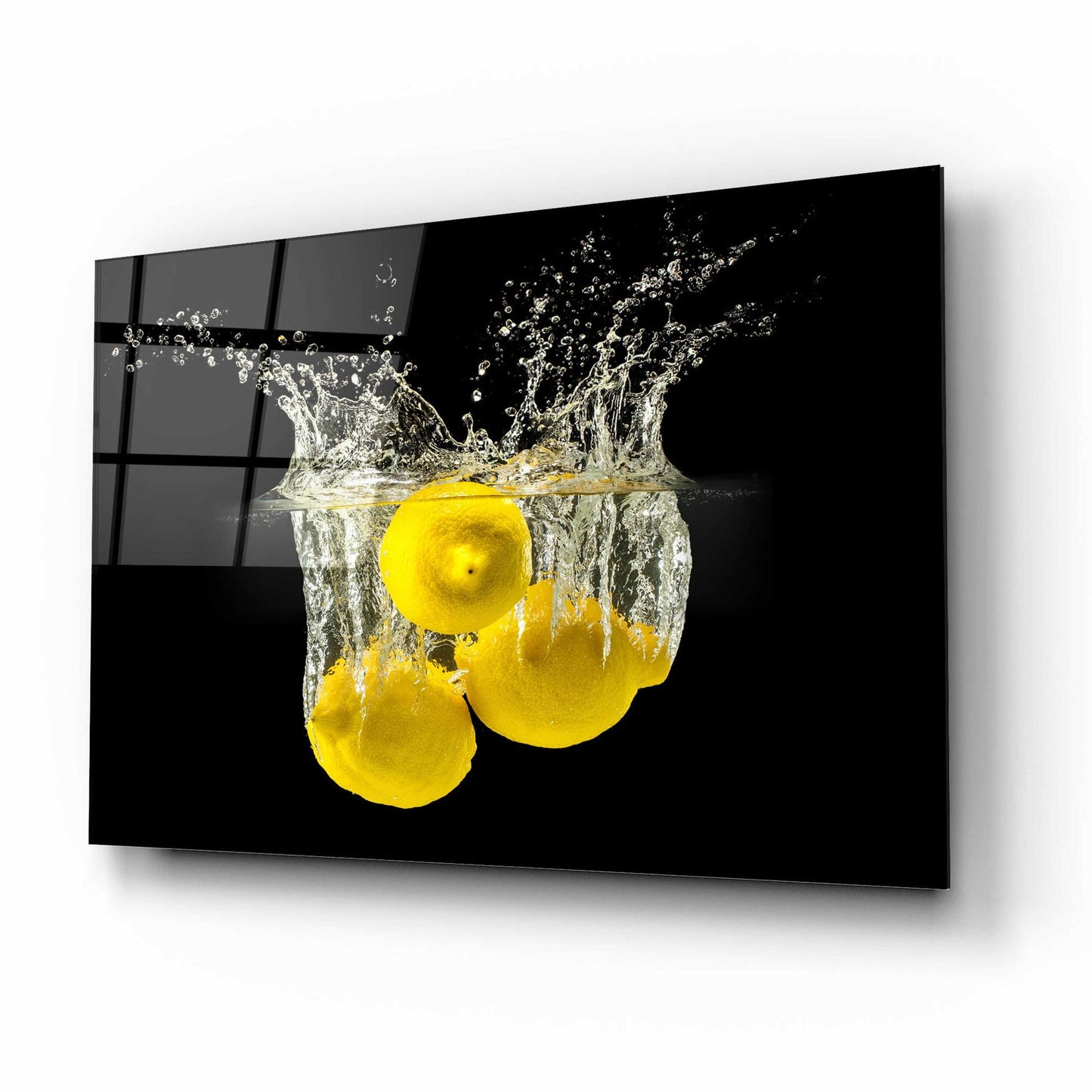 Epic Art 'Lemon Splash' by Epic Portfolio, Acrylic Glass Wall Art,16x12