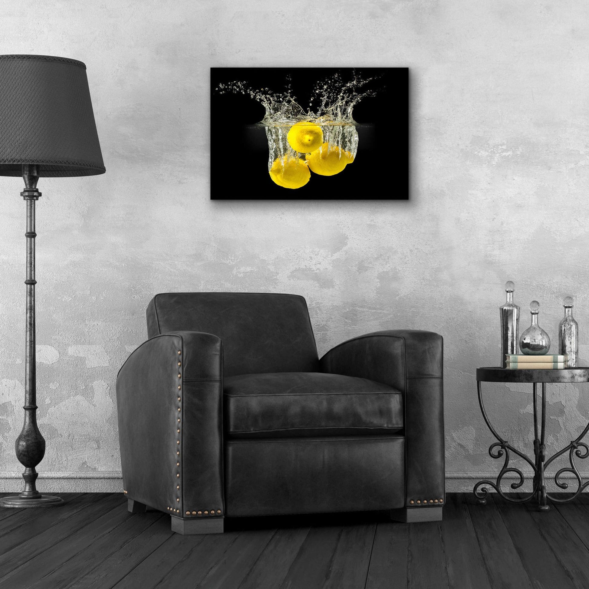 Epic Art 'Lemon Splash' by Epic Portfolio, Acrylic Glass Wall Art,24x16