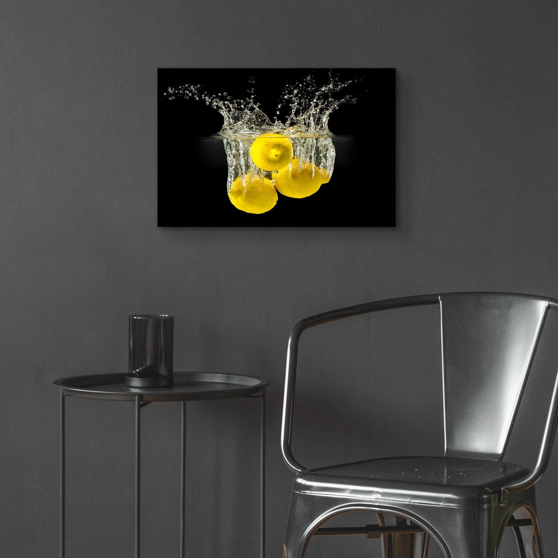 Epic Art 'Lemon Splash' by Epic Portfolio, Acrylic Glass Wall Art,24x16