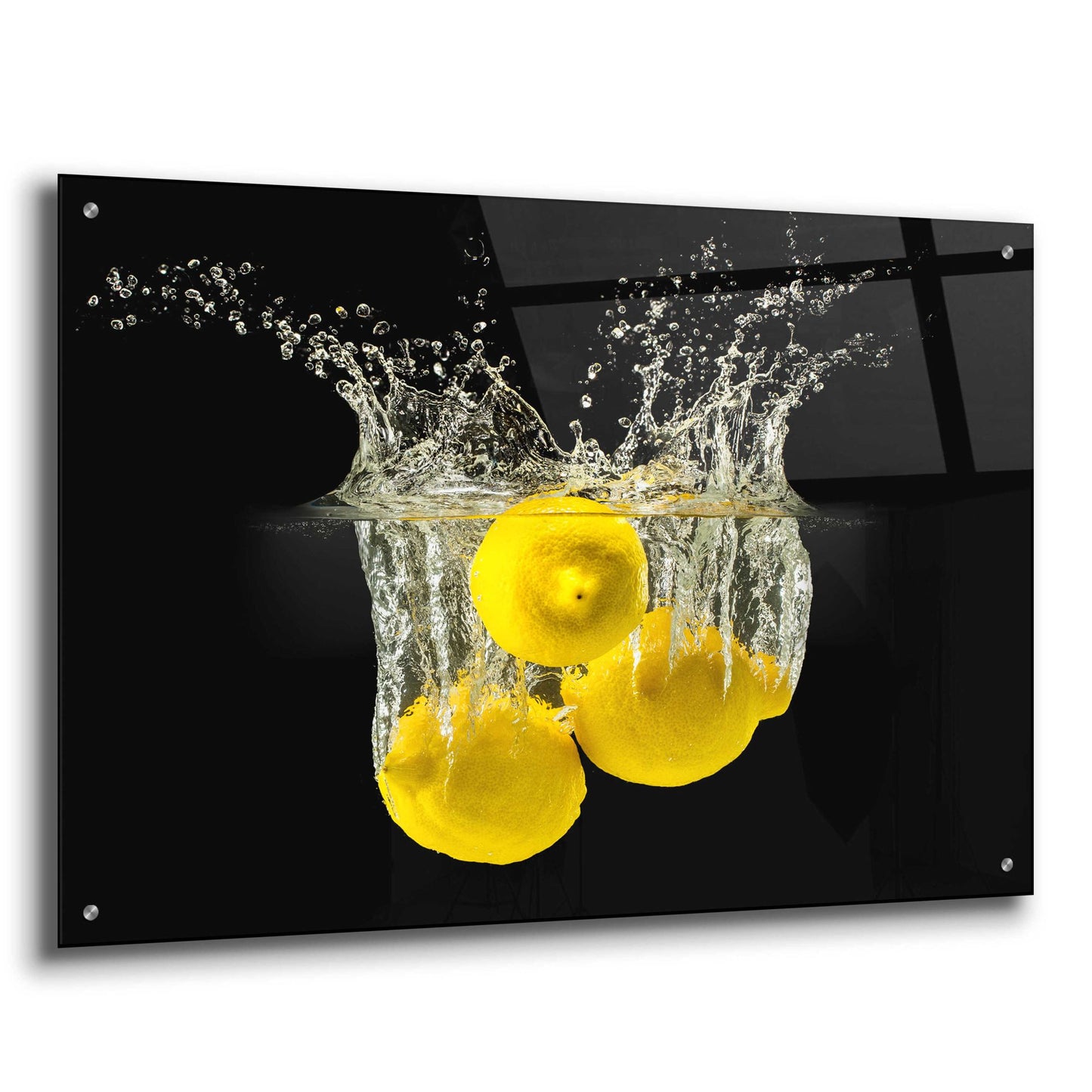 Epic Art 'Lemon Splash' by Epic Portfolio, Acrylic Glass Wall Art,36x24