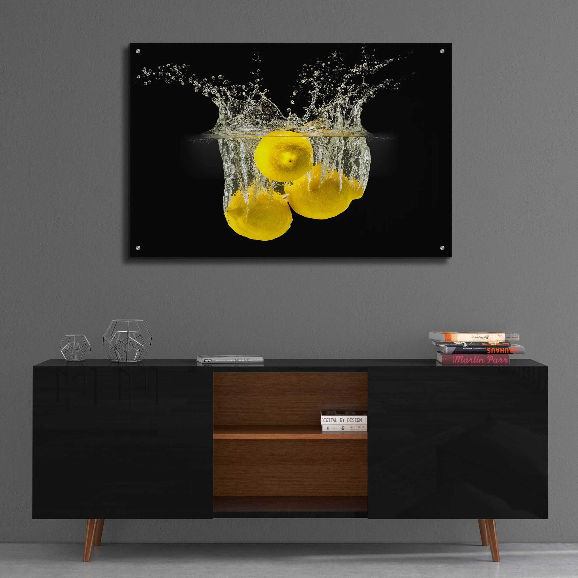 Epic Art 'Lemon Splash' by Epic Portfolio, Acrylic Glass Wall Art,36x24