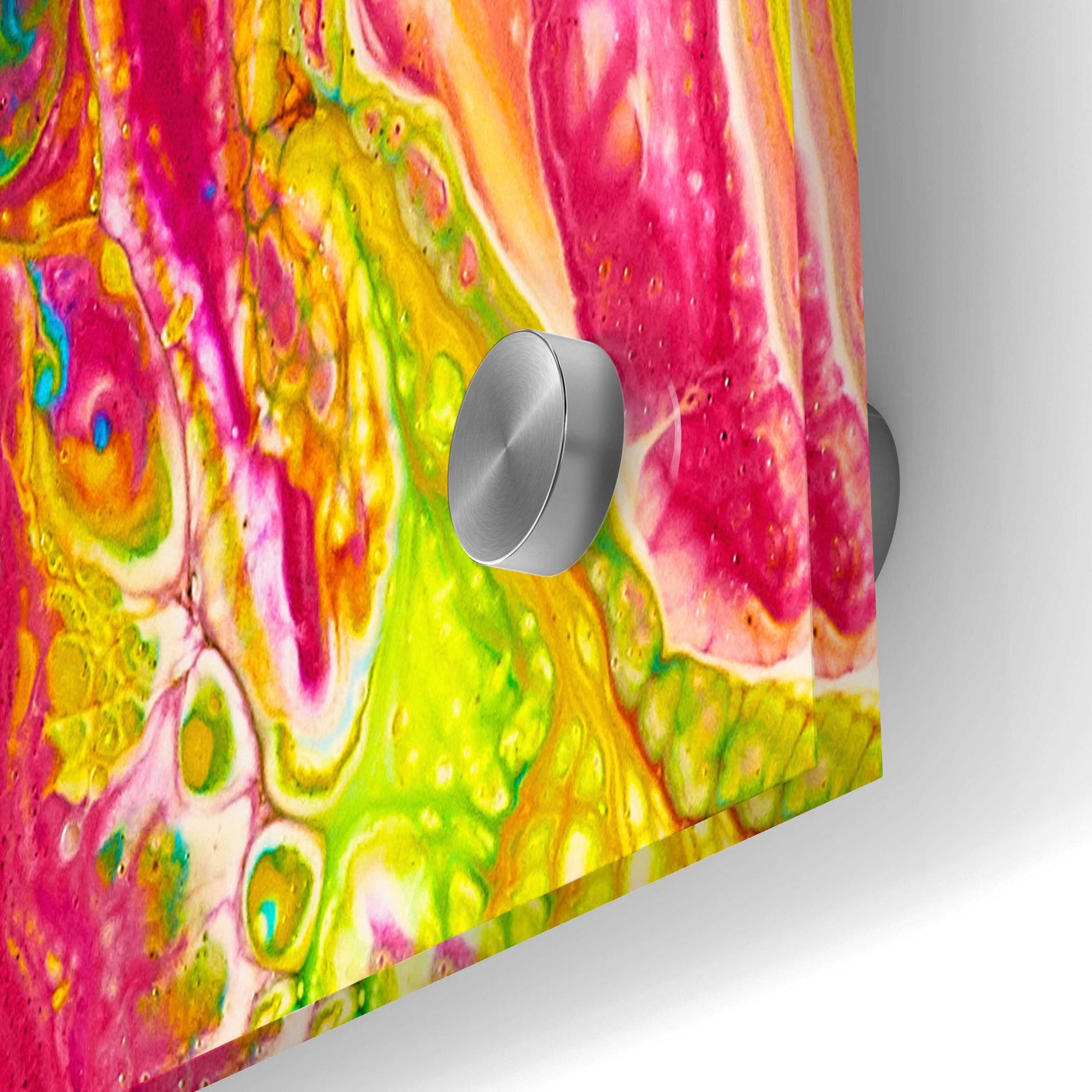 Epic Art 'Liquid Pour Yellow' by Epic Portfolio, Acrylic Glass Wall Art,36x24