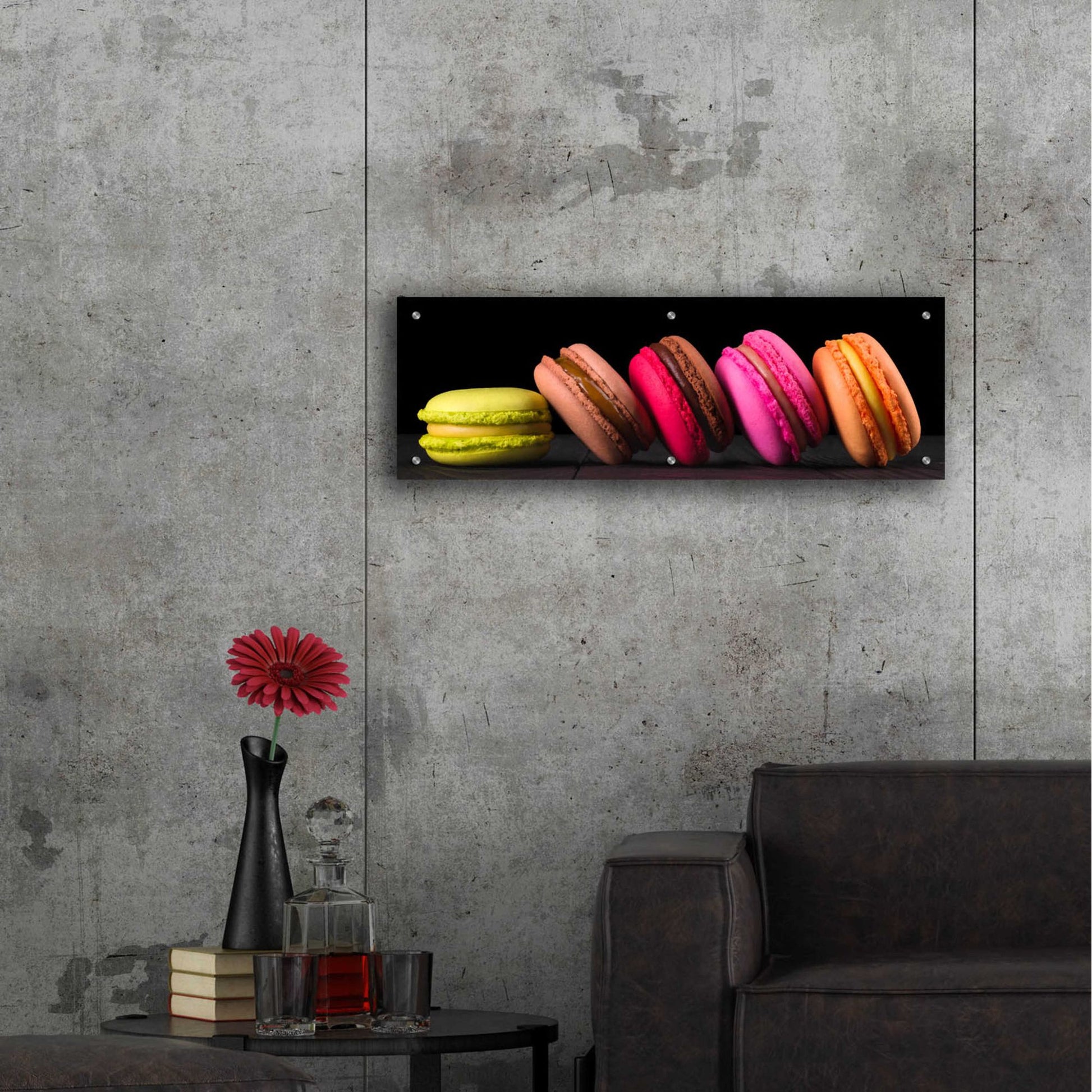 Epic Art 'Mama's Kitchen - Macroon' by Epic Portfolio, Acrylic Glass Wall Art,36x12