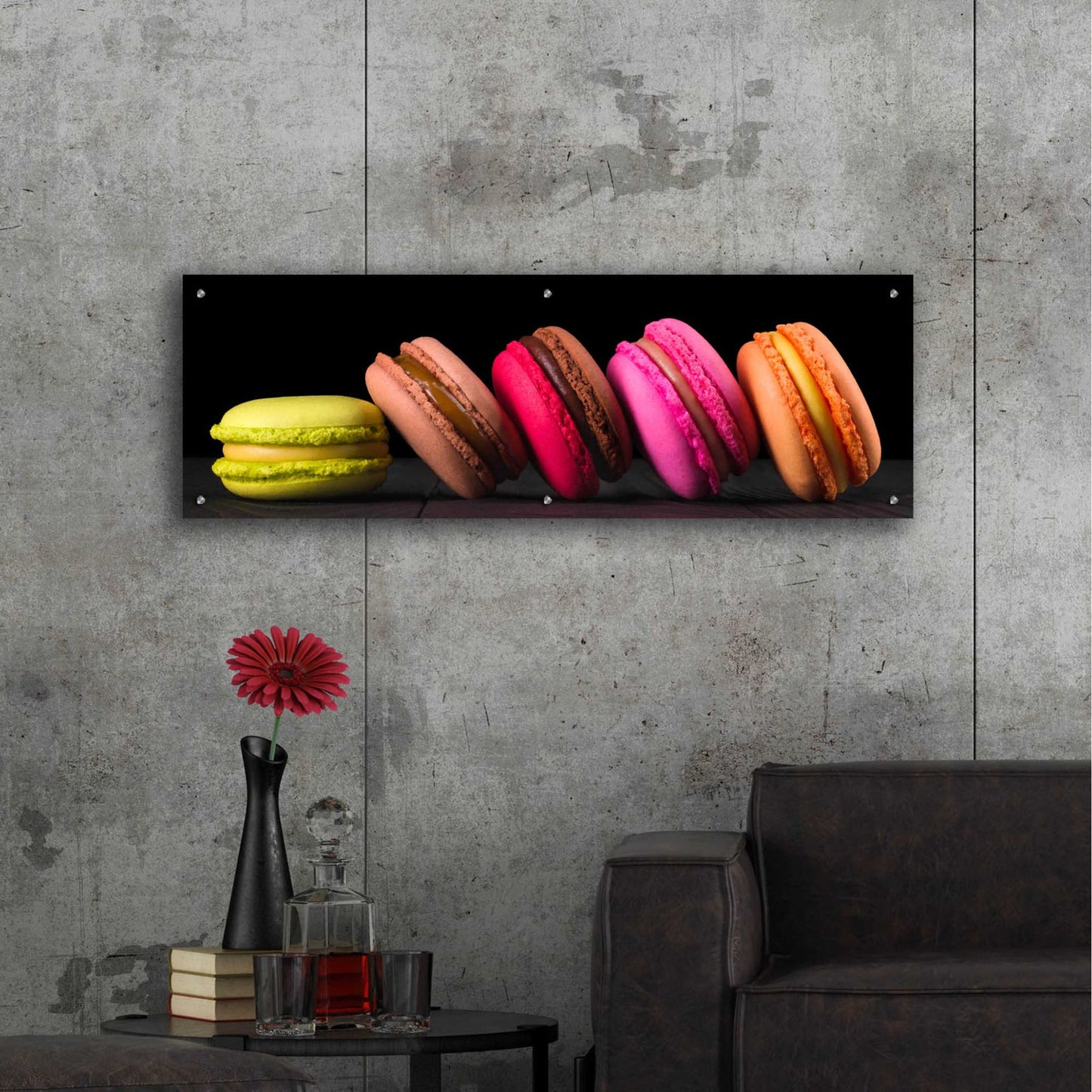 Epic Art 'Mama's Kitchen - Macroon' by Epic Portfolio, Acrylic Glass Wall Art,48x16